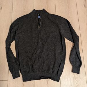 Men's cashmere half zip up sweater